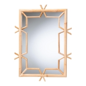 bali & pari Jasani Geometric Natural Rattan Frame Wall Mirror